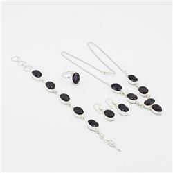 Stunning 4 Piece Amethyst Jewelry Set