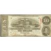 Image 1 : 1863 $10 Confederate States of America Note T-59