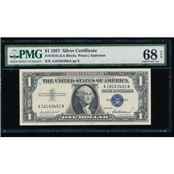 1957 $1 Silver Certificate PMG 68EPQ