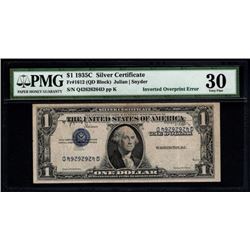 1935C $1 Silver Certificate ERROR Note PMG 30