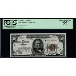 1929 $50 Kansas City Federal Reserve Bank Note PGCS 55