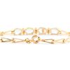 Image 2 : Plated 18KT Yellow Gold 3.60ctw Blue Topaz and Diamond Bracelet