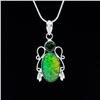 Image 3 : Lab Created 21.5ct Rainbow Opal Pendant
