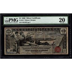 1896 $1 Educational Silver Certificate PMG 20