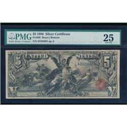 1896 $5 Educational Silver Certificate PMG 25
