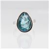 Image 3 : Lab Created Sterling Silver Blue Topaz Jewelry Suite