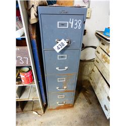 GREY 4 DRAWER FILING CABINET & CONTENTS