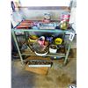 Image 1 : GREEN METAL ROLLING CART & CONTENTS
