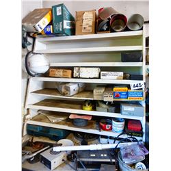 WHITE SHELF & CONTENTS