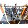 Image 3 : CHAINS, BOOMERS, WIRE, HOSE, STRAPS, ETC HANGING ON WALL