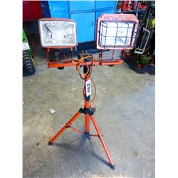 2 LIGHT HALOGEN WORK LIGHT & STAND