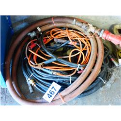 PILE ON FLOOR & ITEMS ABOVE ON WALL