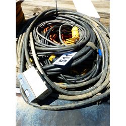 PILE OF EXTENSION CORDS