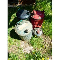 4 METAL GAS CANS