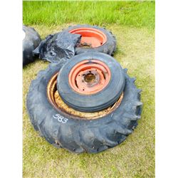 2 FIRESTONE 10 X 28 TIRES & 1 FIRESTONE 6.7 X 15 TIRE