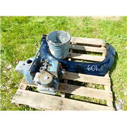 PALLET C/W METAL PAIL, FENDER FLARES & MOTOR (AS IS)