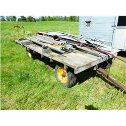 HAY WAGON C/W ASSORTED PIPE & STEEL