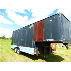 APPROX. 24' GOOSENECK TANDEM AXLE STORAGE TRAILER & CONTENTS (BLACK)