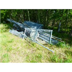 PILE WITH CHAIN LINK FENCING, ETC