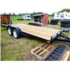 Image 5 : APPROX. 18' TANDEM AXLE FLAT DECK TRAILER
