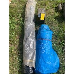 TARPS, PLASTIC & BLUE BOX