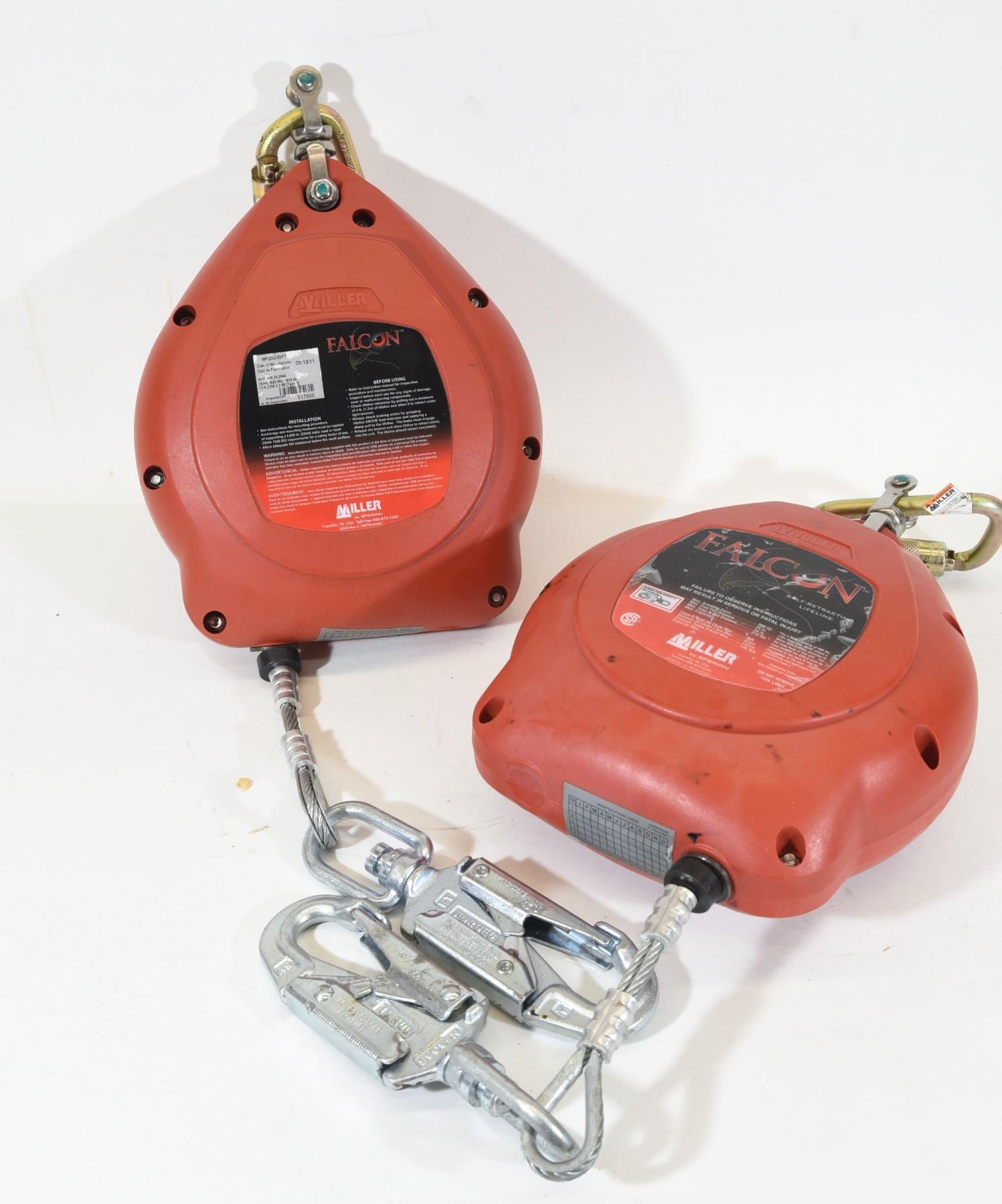 Two Miller Falcon Fall Arresters