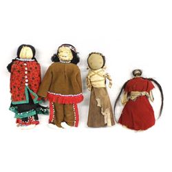 4 Vintage Native American Dolls
