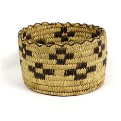 Vintage Native American Tohono O’odham Coiled Basket