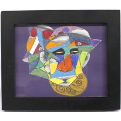 Original Oil Pastel ''Sad Warrior'' by Benton