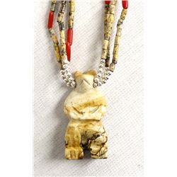 Stone Bear Fetish Necklace by Kathy Kills Thunder