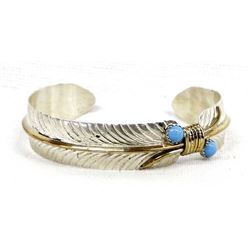 Navajo Sterling & Gold Filled Bracelet