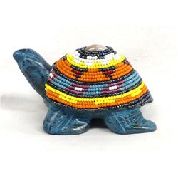 Hand Beaded Wood Turtle by Kathy Kills Thunder