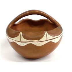 Historic Santo Domingo Pottery Basket Bowl