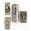 Image 1 : 3 Native American Money Clips and 1 Lighter Cover