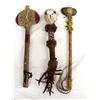 Image 2 : 3 Native American Collectibles:  Clubs and Rattle