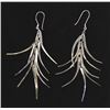 Image 1 : Sterling Silver Flowing Dangle Earrings