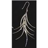 Image 2 : Sterling Silver Flowing Dangle Earrings