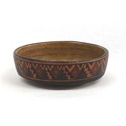 Peruvian Pisac Geometric Pottery Bowl