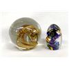 Image 2 : 2 Hand Blown Glass Paperweights