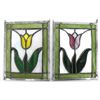 Image 1 : 2 Stained Glass Tulip Panels