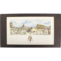 Original Navajo Multi-Media Picture, Rue Denetdeal