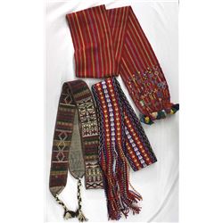 3 Hand Woven Ethnic Belt Sashes