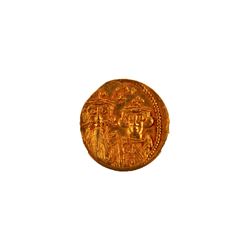 Ancient Byzantine Constans II with Constantine IV gold coin