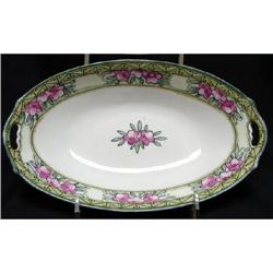 Nippon 8-1/2" Oblong Dish - Floral/Moriage #940222