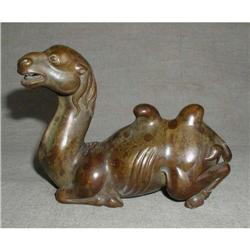 Fine 20th C. Chinese Bronze Statue of Camel #940306