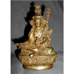 Nice Old Sino-Tibetan gilt bronze Wealthy Deity #940307