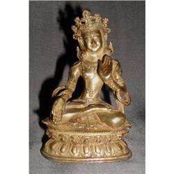 Nice Old Sino-Tibetan gilt bronze Tara #940308