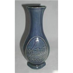 Antique Chinese 18th C. Blue Glazed Bird Vase #940310
