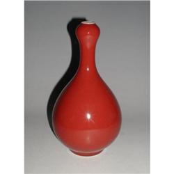 Chinese Red Monochrome glazed vase #940314