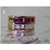 Image 1 : RHJ Synthetic Ruby & Cubic Zirconium Ring #940413